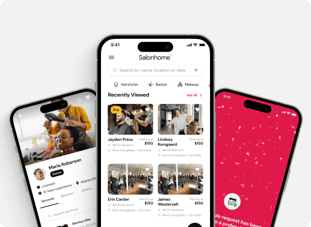 Salonhome App Screenshots