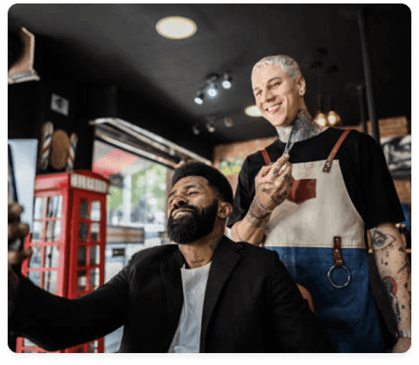 Barber tools and chair